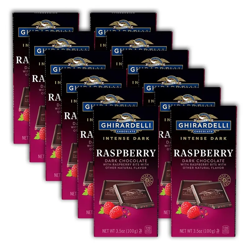 Intense Dark Raspberry Dark Chocolate Bar (Case of 12)