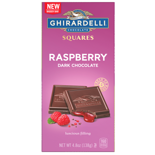 Raspberry Dark Chocolate Squares Bar (Case of 10)