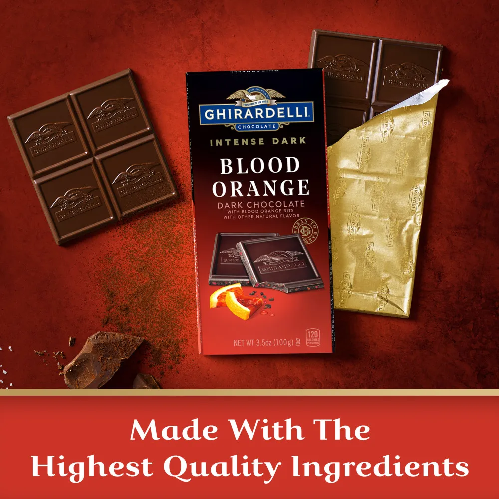 Intense Dark Blood Orange Dark Chocolate Bar (Case of 12) 4 Intense Dark Blood Orange Dark Chocolate Bar (Case of 12)