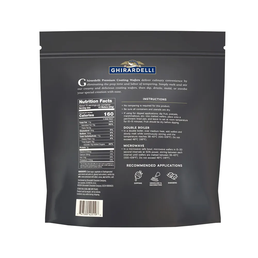 Dark Coating Wafers 5lbs (Case of 2 Bags)